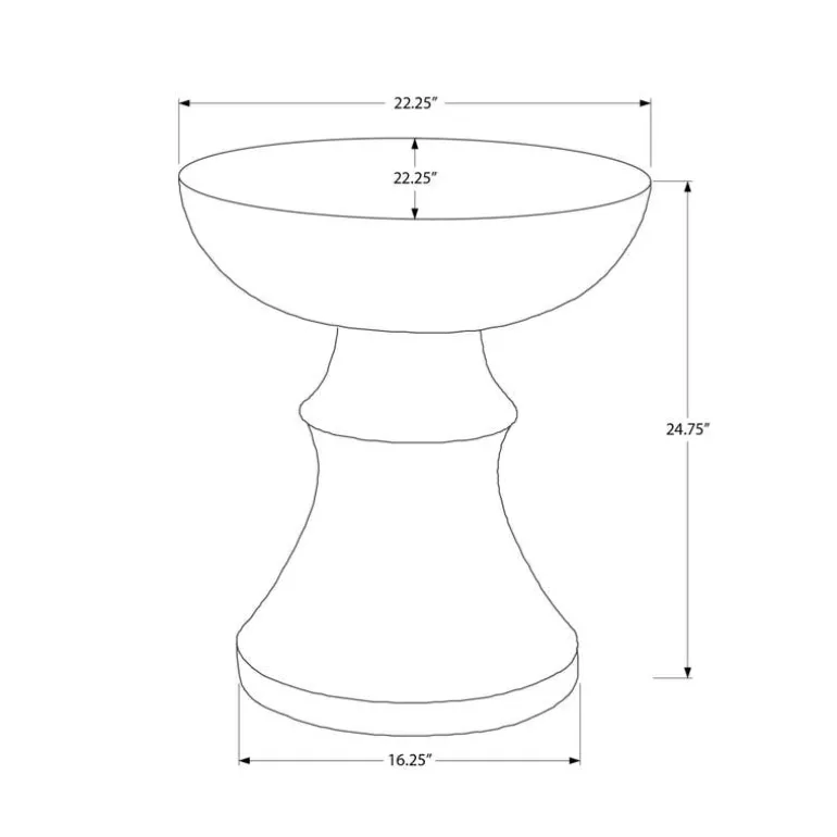 25"H Indoor or Outdoor Accent Table - Monarch