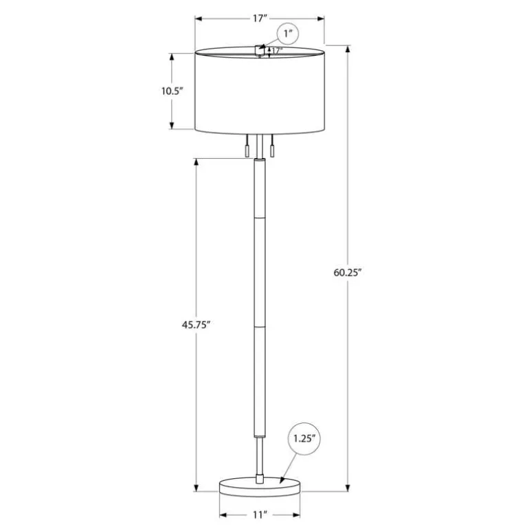 60"H Metal Floor Lamp