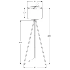 63"H Metal Floor Lamp