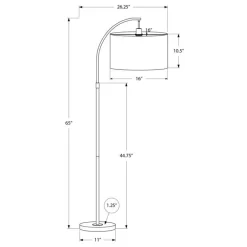 65"H Metal Floor Lamp