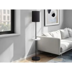 62"H Metal Floor Lamp with USB Port