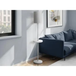 62"H Metal Floor Lamp with USB Port
