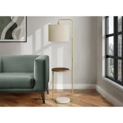 67"H Metal Floor Lamp with USB Ports