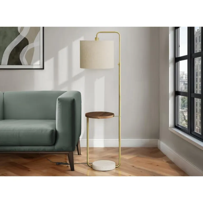 67"H Metal Floor Lamp with USB Ports