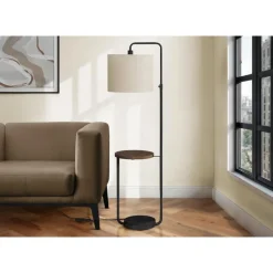 67"H Metal Floor Lamp with USB Ports