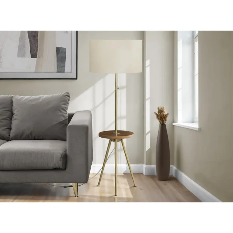 63"H Metal Floor Lamp with USB Ports