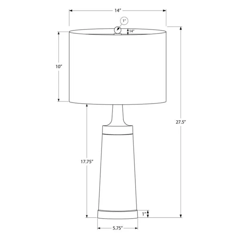 28"H Metal Table Lamp