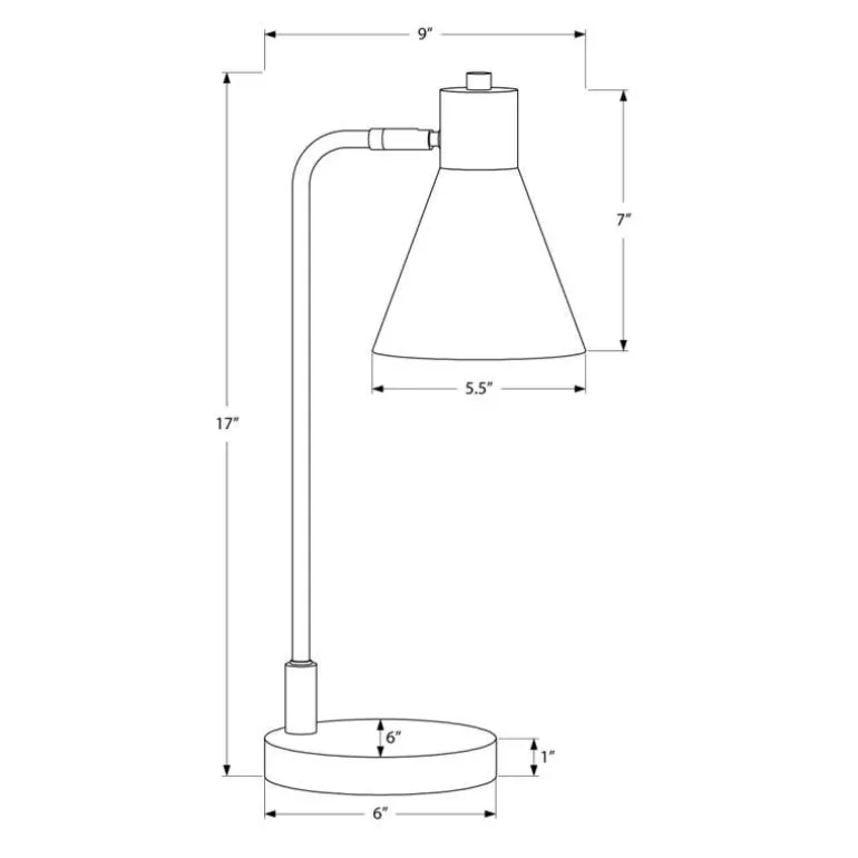 17"H Metal Table Lamp