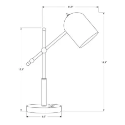 18"H Metal Table Lamp