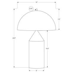 23"H Metal Table Lamp