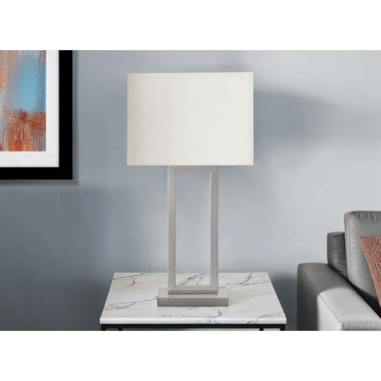 28"H Metal Table Lamp with USB Port
