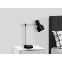 21"H Metal Table Lamp with USB Ports