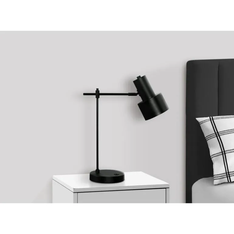 21"H Metal Table Lamp with USB Ports