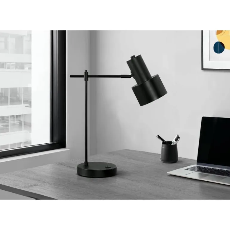 21"H Metal Table Lamp with USB Ports