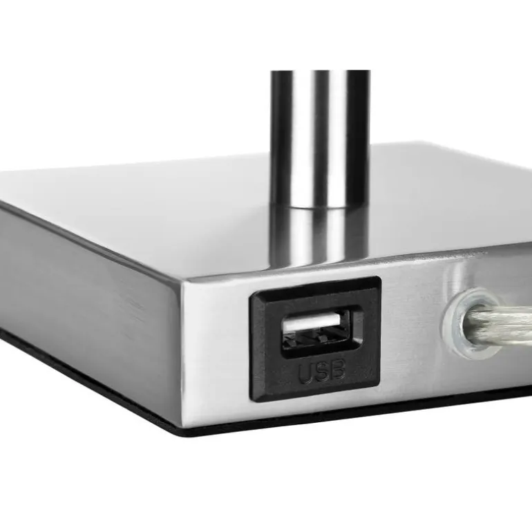 17"H Metal Table Lamp with USB Ports (2pcs)