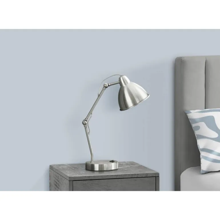 17"H Metal Table Lamp with USB Ports