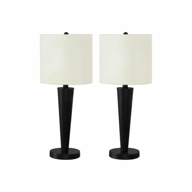 24"H Metal Table Lamp with USB Ports (2pcs)