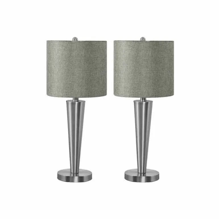 24"H Metal Table Lamp with USB Ports (2pcs)