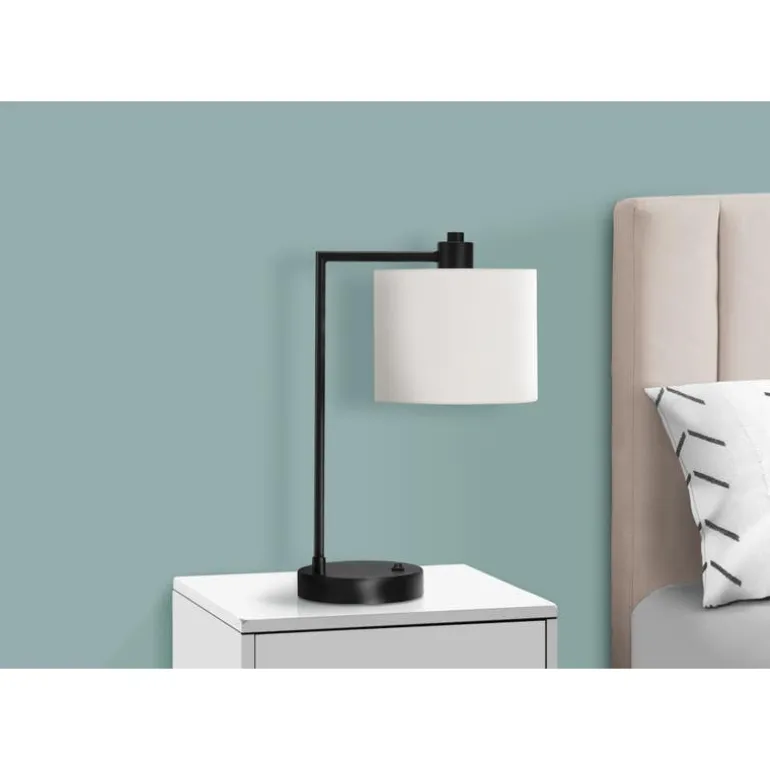 19"H Metal Table Lamp with USB Ports
