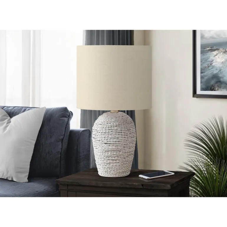 17"H Rattan Table Lamp