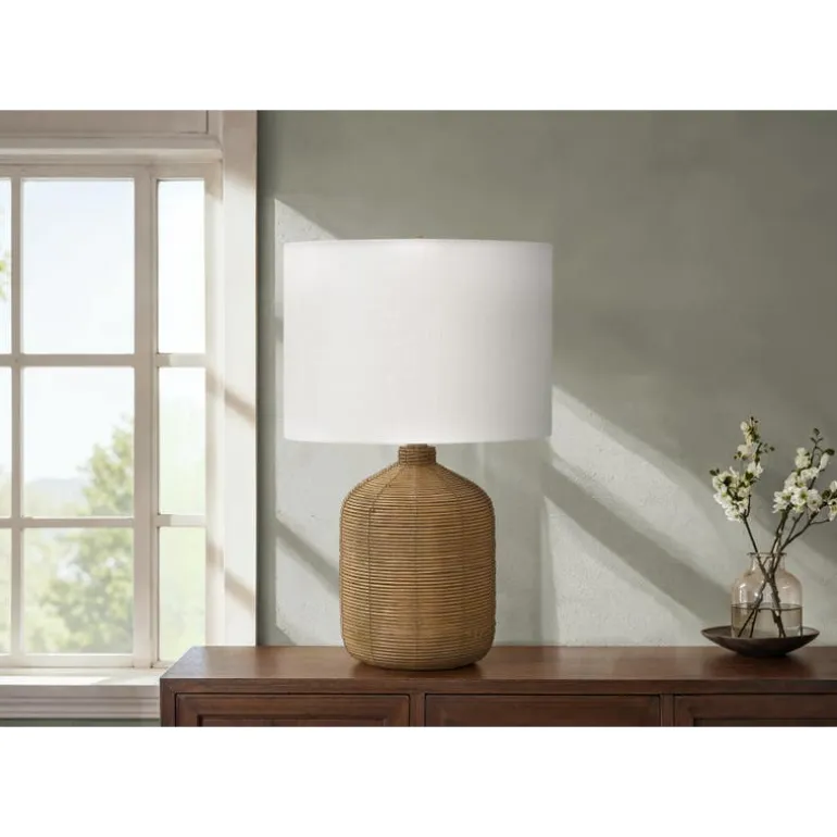 23"H Rattan Table Lamp