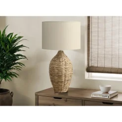 30"H Rattan Table Lamp