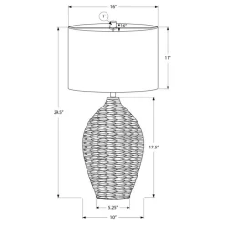 30"H Rattan Table Lamp