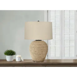 25"H Rattan Table Lamp