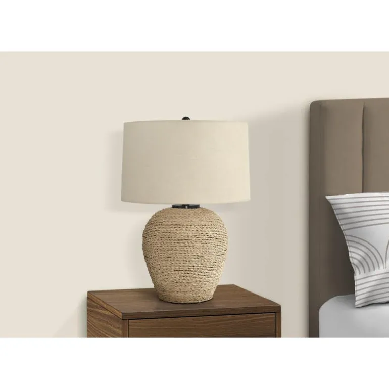 25"H Rattan Table Lamp