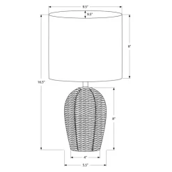 17"H Rattan Table Lamp