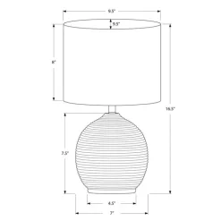 16"H Resin Table Lamp
