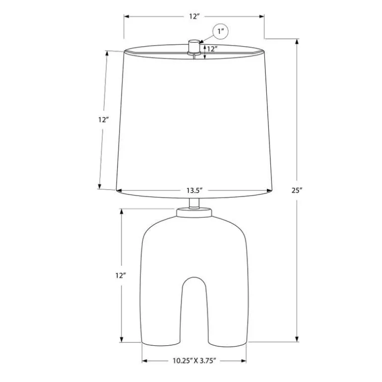 25"H Resin Table Lamp