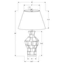 28"H Resin Table Lamp
