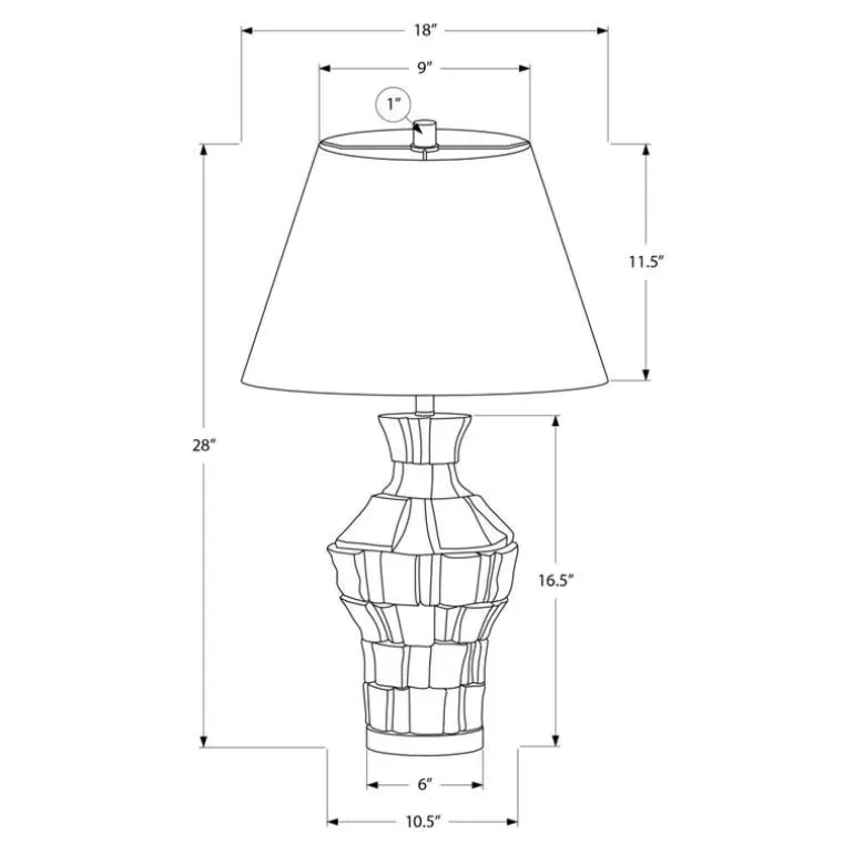 28"H Resin Table Lamp