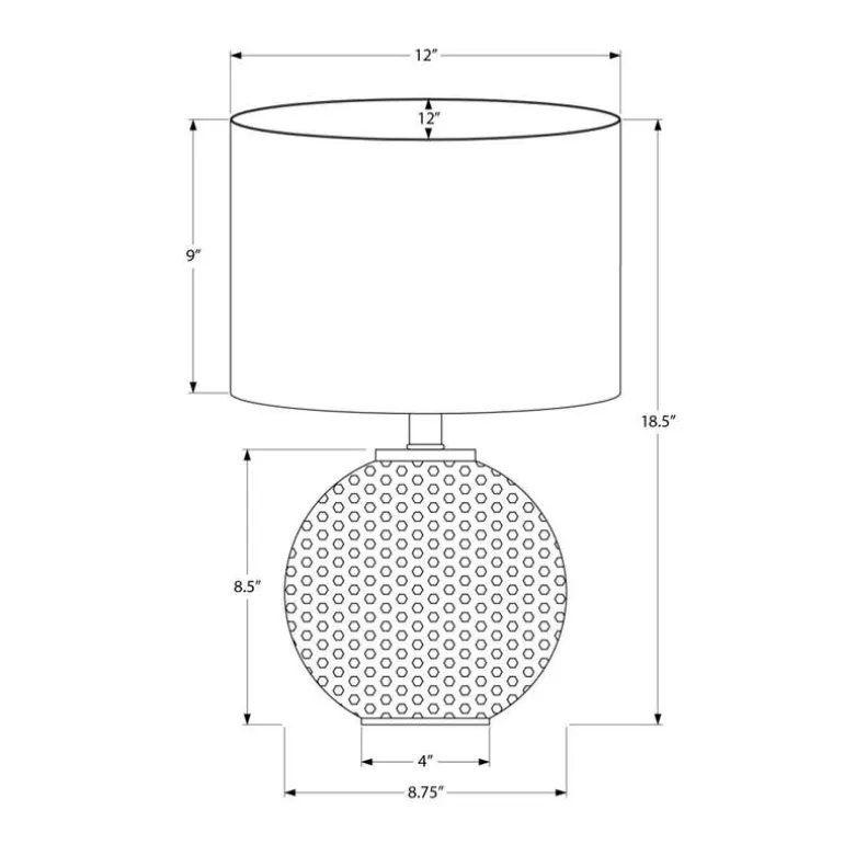19"H Resin Table Lamp