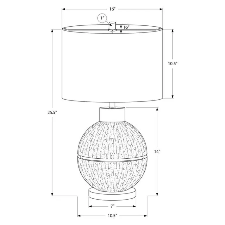 26"H Resin Table Lamp