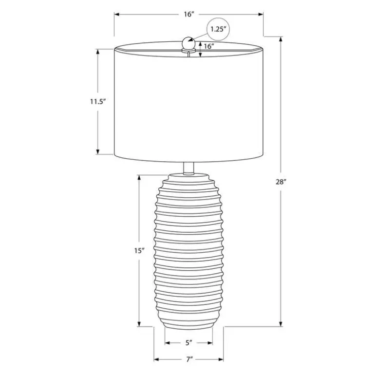 28"H Resin Table Lamp