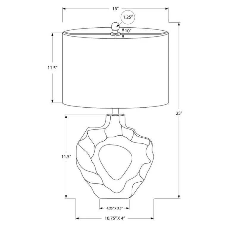 25"H Resin Table Lamp