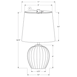 19"H Resin Table Lamp