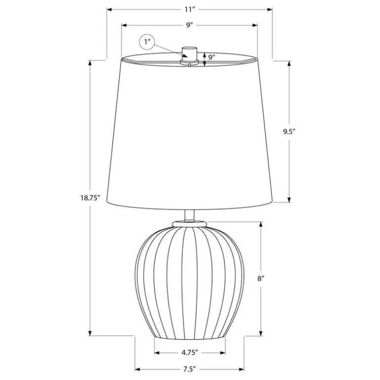 19"H Resin Table Lamp