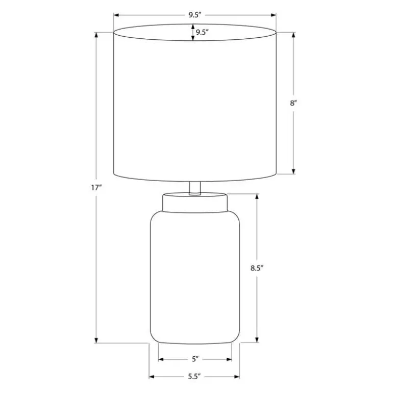 17"H Resin Table Lamp