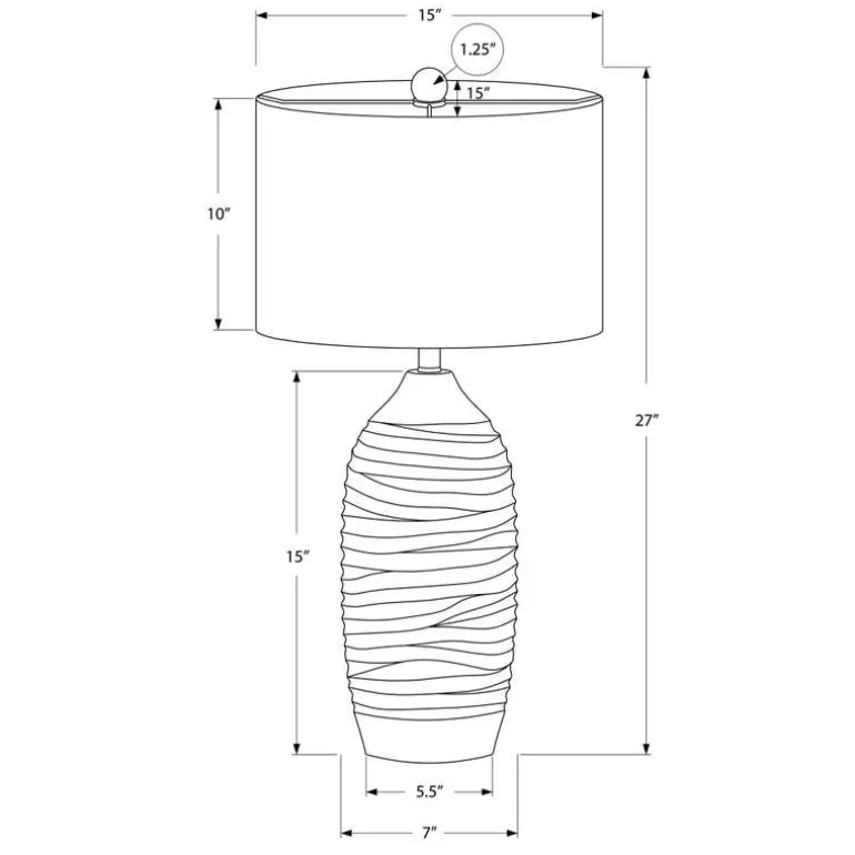 27"H Resin Table Lamp