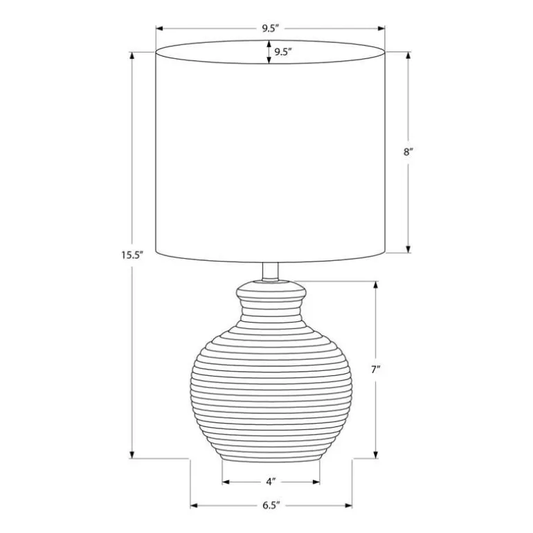 16"H Resin Table Lamp