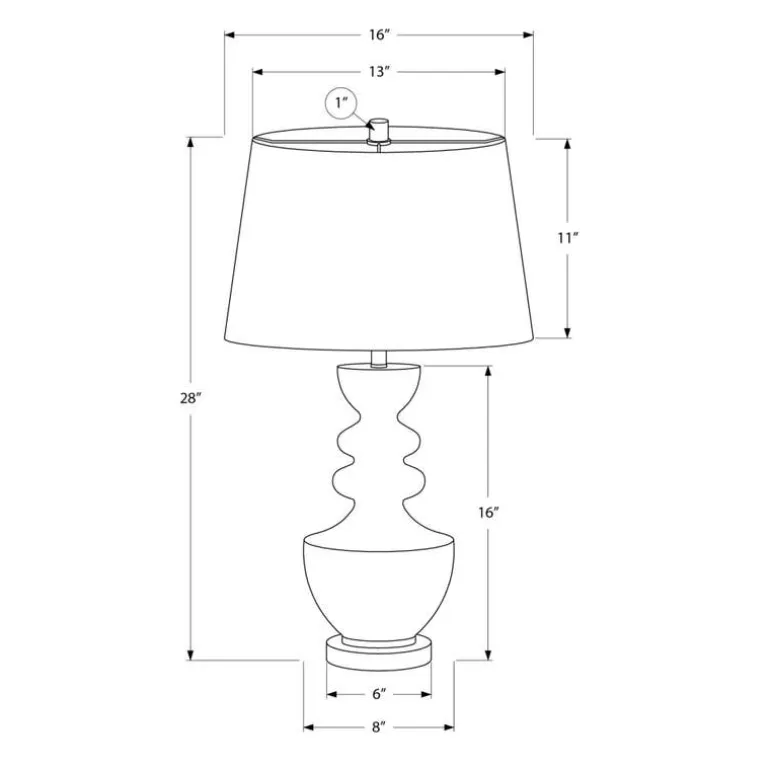 28"H Resin Table Lamp