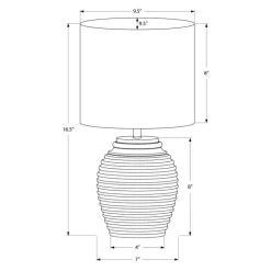17"H Resin Table Lamp
