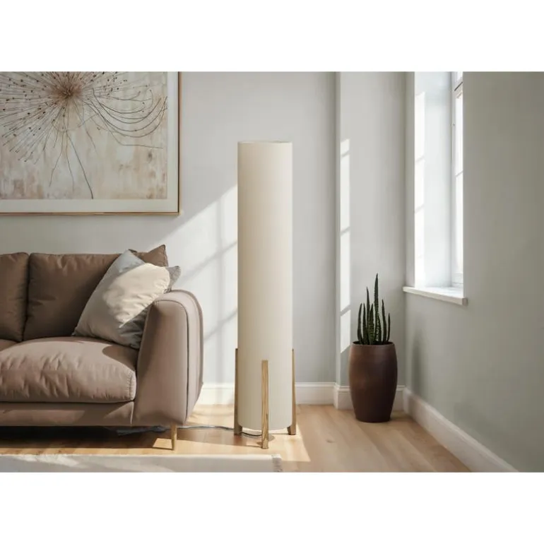 50"H Wood Look Floor Lamp