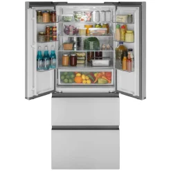 HAIER 14,5 Cu Ft 28 In Refrigerator Stainless Steel Bottom Freezer, French door - QJS15HYRFS