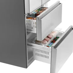 HAIER 14,5 Cu Ft 28 In Refrigerator Stainless Steel Bottom Freezer, French door - QJS15HYRFS
