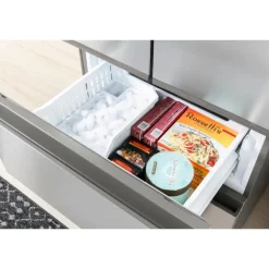 HAIER 14,5 Cu Ft 28 In Refrigerator Stainless Steel Bottom Freezer, French door - QJS15HYRFS