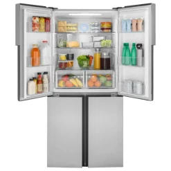 HAIER 16,8 Cu Ft 33 In Refrigerator Stainless Steel Bottom Freezer, French door - QHE16HYPFS